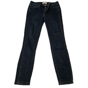 Free People Women's High Rise Skinny Jeans Button Fly Stretch Size 27